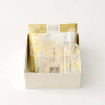 うるおい手洗石鹸・かや織ふきん 花束・「彩り豊かな」花ふきん