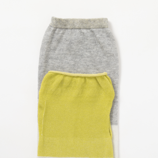 指が通せるアームカバー しましま／タオルハンカチ　刺し子ドビー／かや織ふきん　蝶々(NR2)