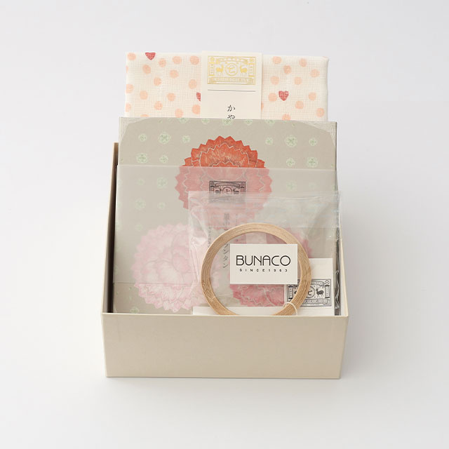 カーネーションの最中フロランタン／BUNACOブレスレット／かや織ふきん　ハート（NH45）