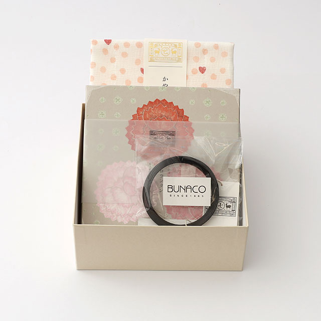 カーネーションの最中フロランタン／BUNACOブレスレット／かや織ふきん　ハート（NH45）