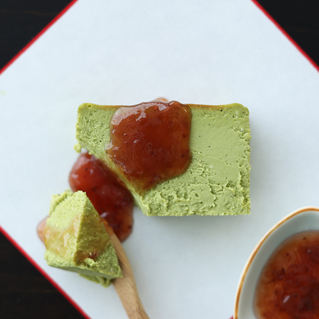 【予約商品・WEB限定・数量限定】ocasi 抹茶チーズケーキ+シルクチーズケーキ　ハーフ・古都華ジャムセット