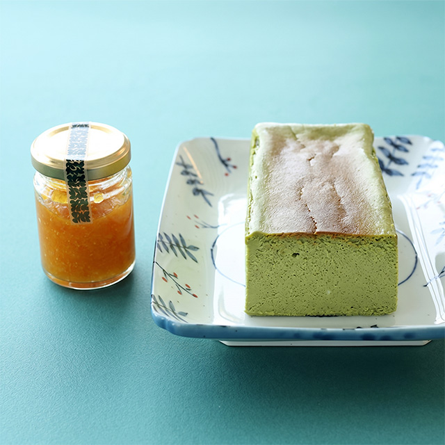 【予約商品・WEB限定・数量限定】ocasi 抹茶チーズケーキ ハーフ・大和橘ジャムセット
