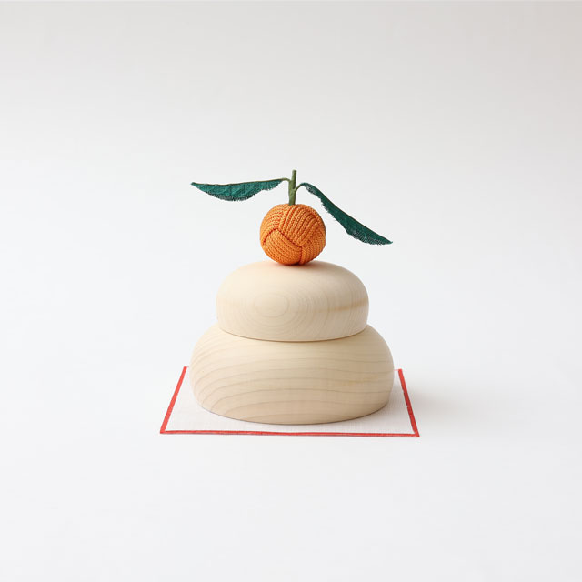 【WEB限定】お正月飾りセットC　小さな注連縄飾り　輪飾り・鏡餅　中・辻与製陶所 涙壺 赤絵　瓢箪型