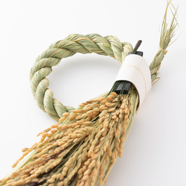 【WEB限定】お正月飾りセットD　注連縄飾り　輪飾り 小・ 鏡餅　大・明山窯　HIJICA　TONE VASE　ブルーホワイト　SS