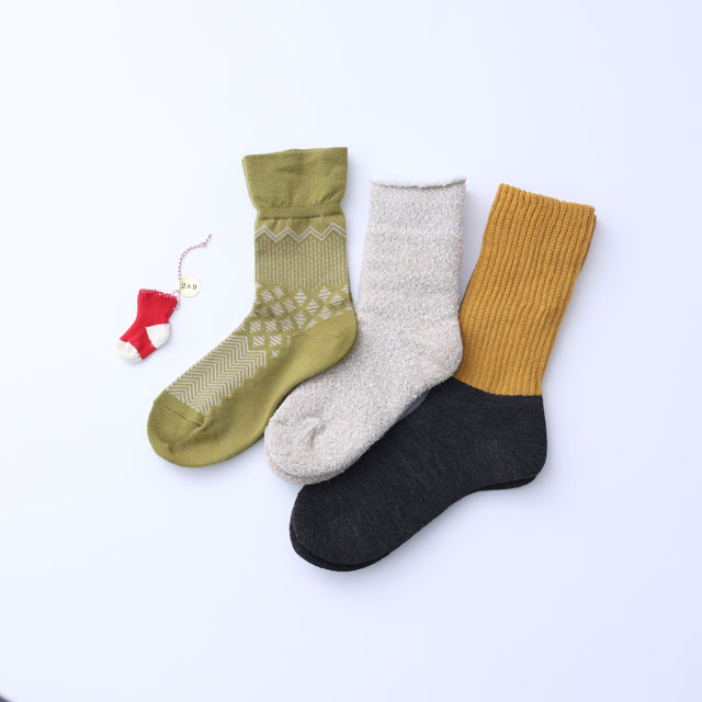 【送料無料】くつしたチャーム付 3足セット