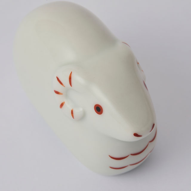 【正月先行予約商品・WEB限定】お正月飾りセットB 瀬戸焼の干支飾り 未・鏡餅 小・花飾り 梅(10月末~11月上旬発送)